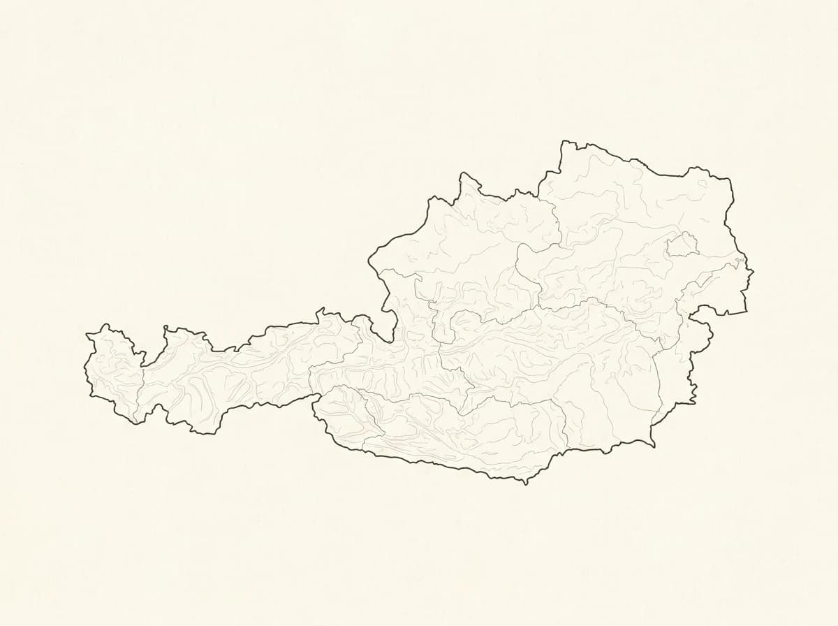 Karte von Österreich mit den COR-Standorten Wien und Böheimkirchen