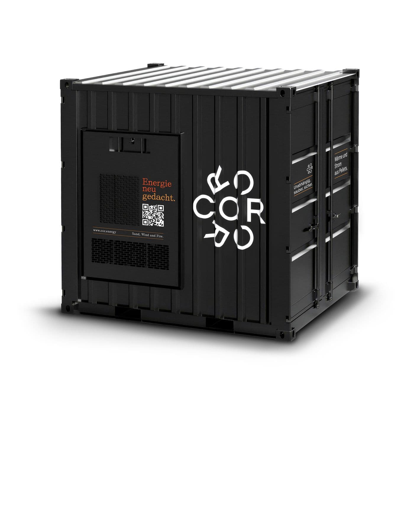 COR.tainer — black ISO container with the COR logo — view 1 of 4